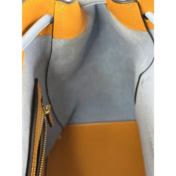 DOONEY & BOURKE Lt Blue Leather Emerson Marlowe Drawstring Bucket Shoulder Bag - Picture 12 of 16